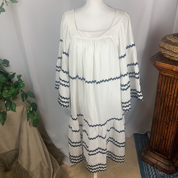 Lisa Marie Fernandez for Target Ric Rac Flare Sleeve Black and White Dress - Picture 5 of 16